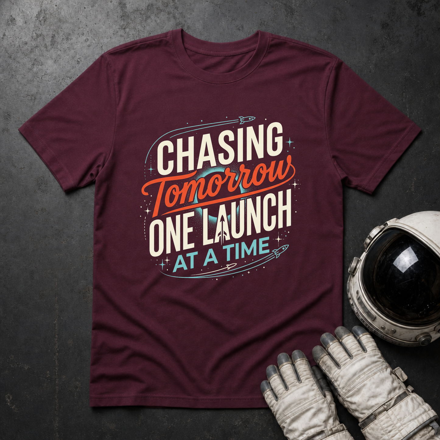 Chasing Tomorrow One Launch At A Time 2 T-Shirt