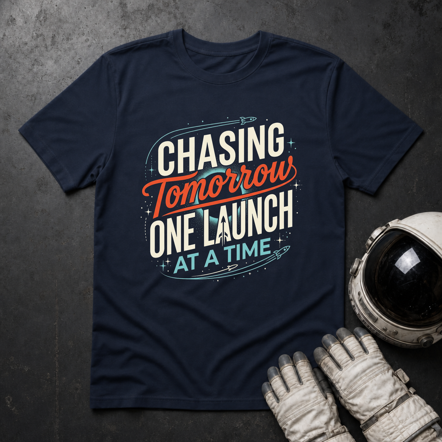 Chasing Tomorrow One Launch At A Time 2 T-Shirt