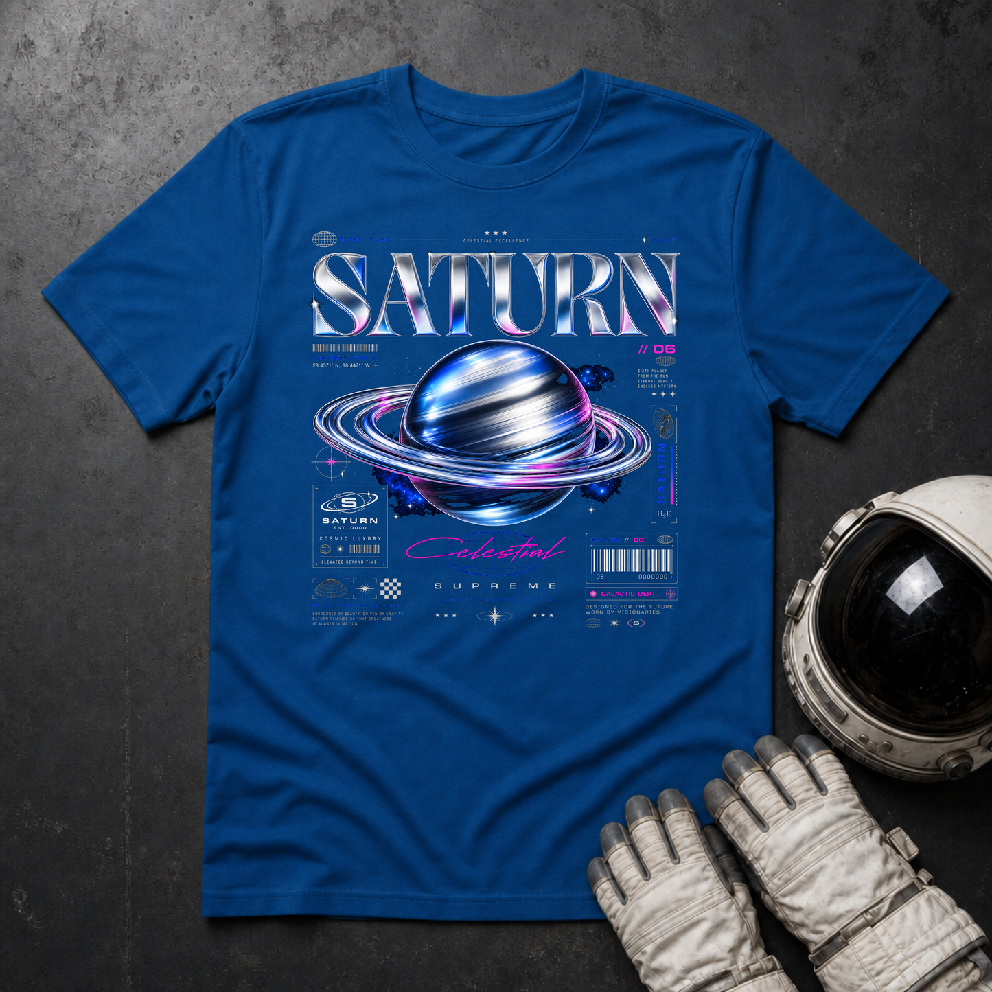 Neon Saturn T-Shirt