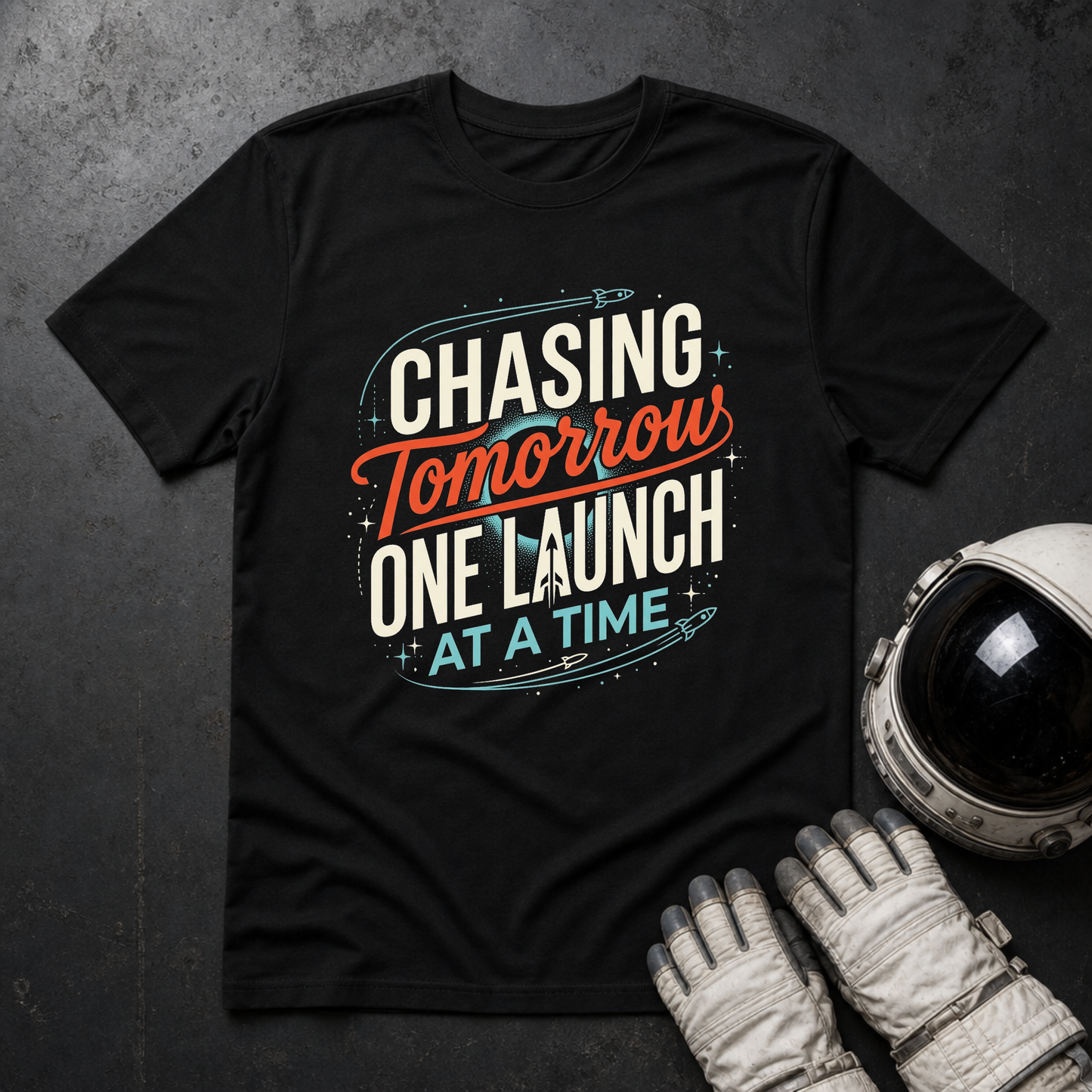 Chasing Tomorrow One Launch At A Time 2 T-Shirt