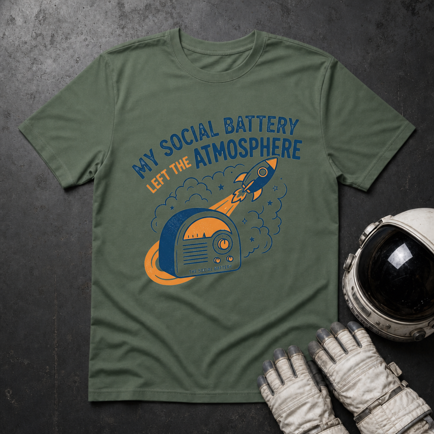 My Social Battery Left The Atmosphere 2 T-Shirt