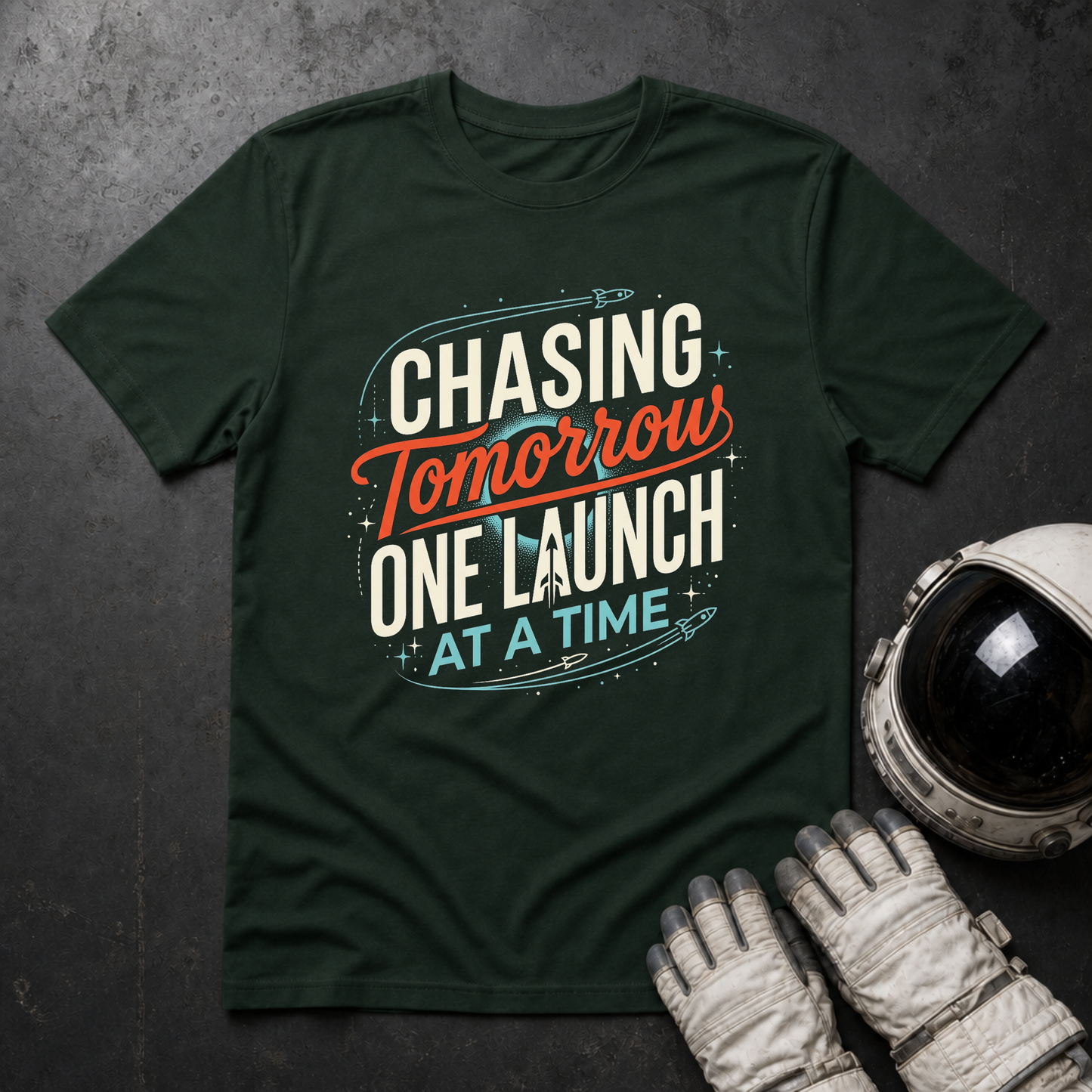 Chasing Tomorrow One Launch At A Time 2 T-Shirt